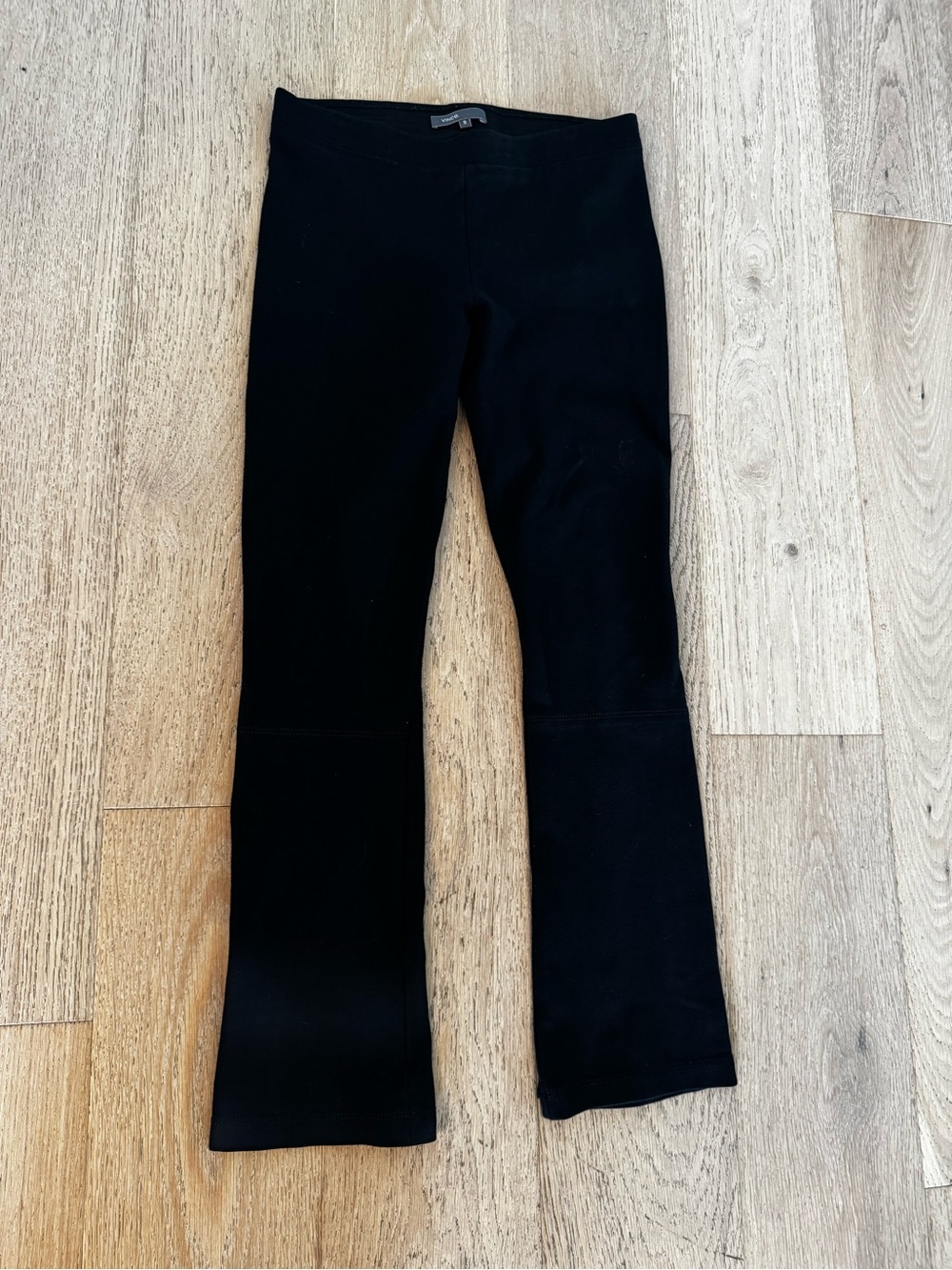 Vince Black Ponte Pull-On Slim Bootcut Pants Size Small